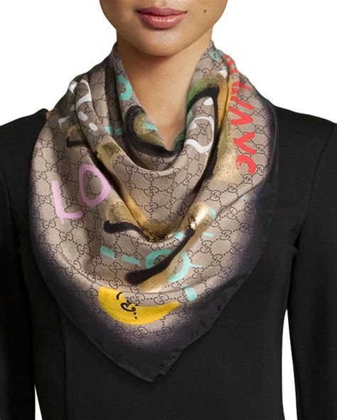 gucci women's silk scarf|Gucci silk scarf sale.